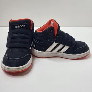 ADIDAS KIDS BLACK/WHITE HOOK & LOOP‎ PBB 698007 SNEAKERS TODDLER SIZE 8K